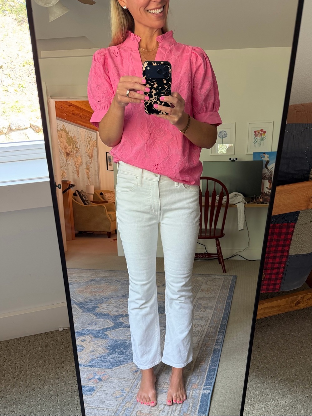 Madewell White Women's Jeans - Mid Rise Kick Cut Jeans, Size 28, like new!